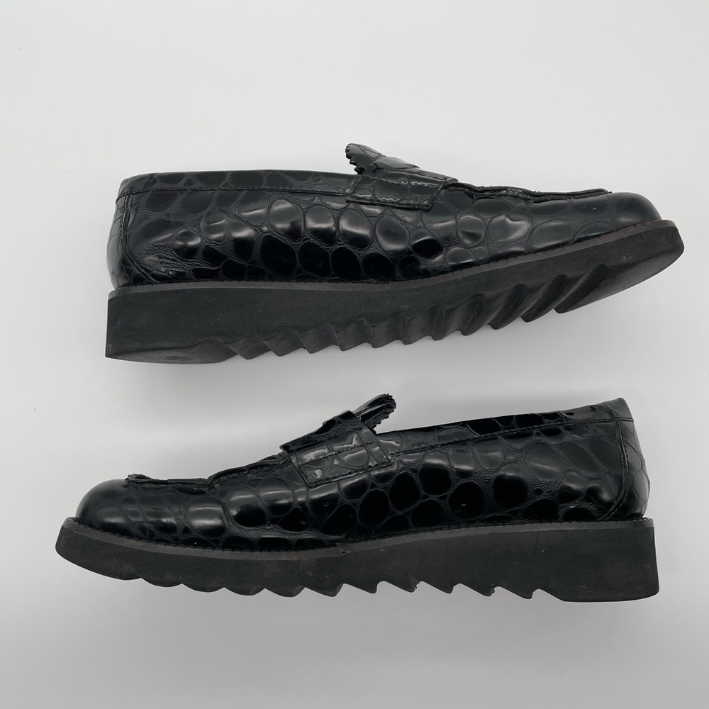 Donald J. Pliner women’s croc embossed black Hope slip on loafer in size 8 - Picture 10 of 10